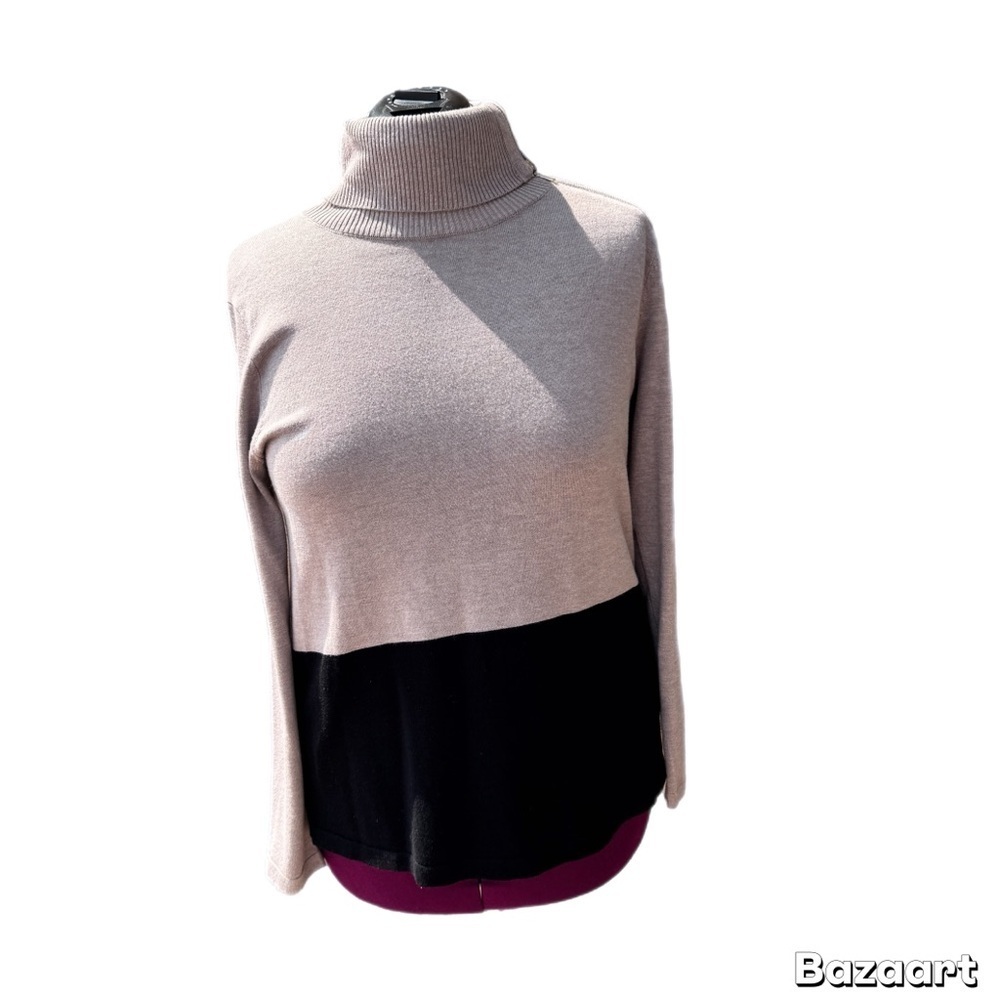 Investments Two-Tone Turtleneck Sweater